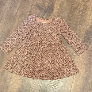 Cheetah Patterned Kids Dress - brown/black